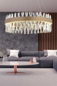 Apliqa Boris 3'lü Siyah Sarkıt Modern Alüminyum Salon-Oturma Odası Avize