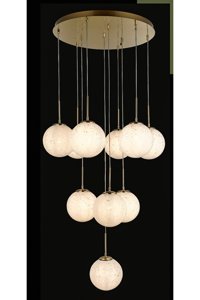 Voxlamp Lighting Solutions Tekli Kahverengi Plafonyer Modern Alüminyum Mutfak Avize