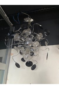 Eglo Mestre Tekli Beyaz Ledli Modern Çelik Salon-Oturma Odası Avize