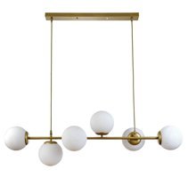 Luna Lighting 4117-3A Fico 3'lü Sarı Çubuklu Modern Metal Salon-Oturma Odası Avize