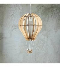 Het Concept 3 Tekli Gri Resimli Modern Kumaş Bebek-Çocuk Odası Avize