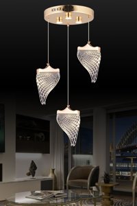 Evperest Epa112 Tekli Mavi Baskılı Modern Kumaş Bebek-Çocuk Odası Avize