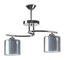 Avizehome 6'lı Siyah Sarkıt Modern Krom Salon-Oturma Odası Avize