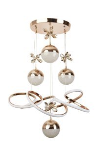 Özcan Aydınlatma 2803-1A-32 Tekli Pembe Şapkalı Modern Metal Salon-Oturma Odası Avize