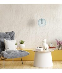 Vedemo 3'lü Bej Küre Modern Krom Salon-Oturma Odası Avize
