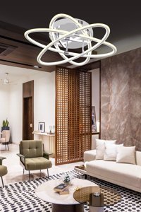 Ladco Aydınlatma A-472-6Y-Mıx 6'lı Çok Renkli Küre Modern Alüminyum Salon-Oturma Odası Avize