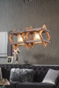 Bby Home & Desıgn Delfina Tekli Bej Sarkıt Modern Kumaş Salon-Oturma Odası Avize