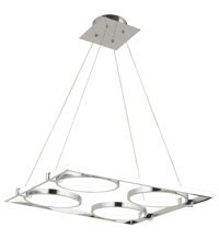 Tt Aydınlatma Tt304-4+1-Sy 5'li Siyah Ledli Modern Alüminyum Salon-Oturma Odası Avize