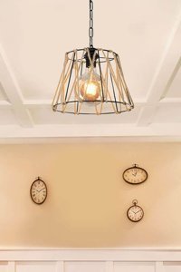 Luna Lighting Tekli Bej Plafonyer Modern Plastik Salon-Oturma Odası Avize