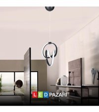 İstanbul Avize 6'lı Gri Cam Modern Cam Salon-Oturma Odası Avize
