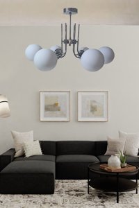 Tarz Teknik 2'li Kahverengi Halat Modern Halat Salon-Oturma Odası Avize