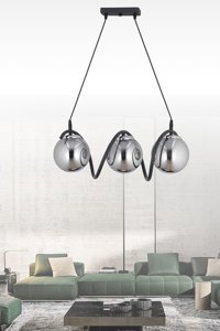 Eslight E46 Tekli Çok Renkli Cam Modern Plastik Mutfak Avize