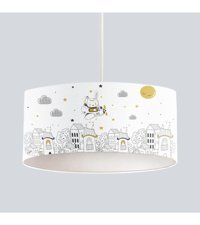 Catluz 3'lü Beyaz Şapkalı Modern Metal Salon-Oturma Odası Avize