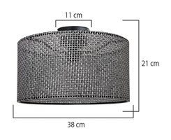 Luna Lighting 3125-1A Sifas Tekli Siyah Şapkalı Modern Metal Salon-Oturma Odası Avize