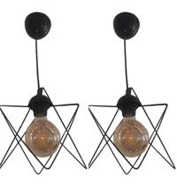Retro Home Design Rafya Tekli Bej Hasır Rustik Hasır Salon-Oturma Odası Avize
