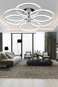 Apliqa Arlo Tekli Gümüş Sarkıt Modern Cam Salon-Oturma Odası Avize