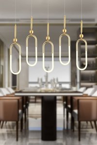 Apliqa 4'lü Beyaz Sarkıt Modern Metal Salon-Oturma Odası Avize