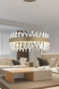 Apliqa Boris Tekli Siyah Sarkıt Modern Metal Salon-Oturma Odası Avize