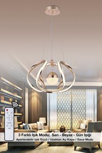 Gökdağ Group Balle Tekli Sarı Sarkıt Modern Hasır Salon-Oturma Odası Avize