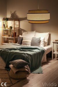 Ünal Aydınlatma 3'lü Kahverengi Ledli Modern Ahşap Salon-Oturma Odası Avize