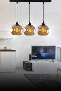 Turansoycraft 3'lü Turuncu Plastik Modern Plastik Bebek-Çocuk Odası Avize