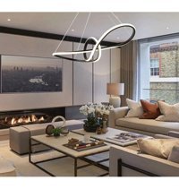 Arteluz Didim Tekli Siyah Ledli Modern Alüminyum Salon-Oturma Odası Avize