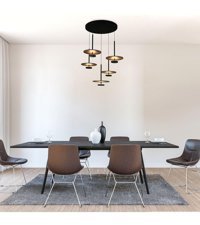 Viesteknoloji Tekli Beyaz Kristal Taşlı Otantik Metal Salon-Oturma Odası Avize