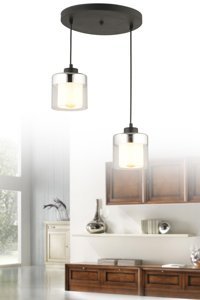 Modelight 3'lü Bej Sarkıt Modern Krom Salon-Oturma Odası Avize