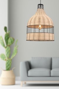 Apliqa Nilüfer 9'lu Altın Eskitme Metal Salon-Oturma Odası Avize
