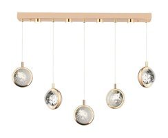 Kent Avize 6'lı Siyah Modern Alüminyum Salon-Oturma Odası Avize