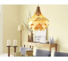 Het Concept 6 Tekli Bej Sarkıt Modern Kumaş Salon-Oturma Odası Avize