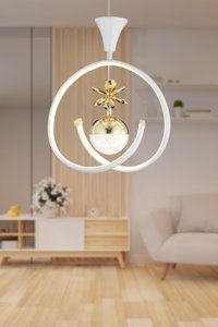 Apliqa Mali 4'lü Siyah Küre Modern Metal Salon-Oturma Odası Avize