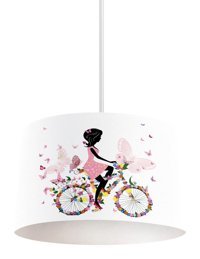 D-Light Tekli Kahverengi Kumaş Modern Kumaş Salon-Oturma Odası Avize