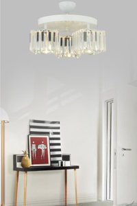 Homing Tekli Siyah Sarkıt Modern Cam Salon-Oturma Odası Avize