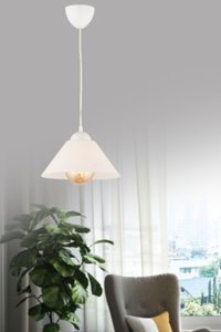 Modelight 3'lü Kahverengi Hasır Modern Kumaş Antre-Hol Avize