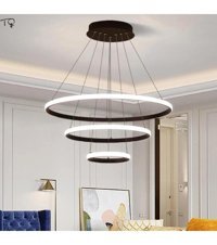 Avizehome Tekli Kahverengi Ledli Modern Ahşap Salon-Oturma Odası Avize
