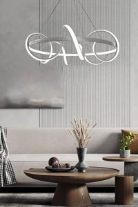 Arteluz 7'li Sarı Sarkıt Modern Çelik Salon-Oturma Odası Avize