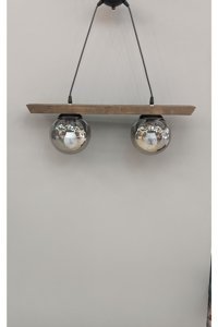 Woodhub Tekli Çok Renkli Silindir Modern Kumaş Bebek-Çocuk Odası Avize
