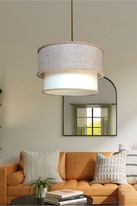 Eray Aydınlatma 2215-3 3'lü Sarı Ledli Modern Metal Salon-Oturma Odası Avize
