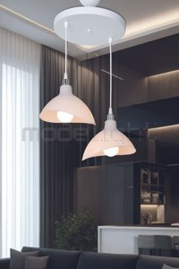 Mhk Collection Silvano Tekli Siyah Zikzak Modern Metal Mutfak Avize