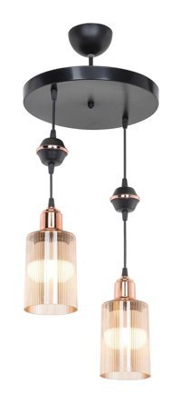 Luna Lighting 2803-4A-32 4'lü Pembe Şapkalı Modern Metal Salon-Oturma Odası Avize