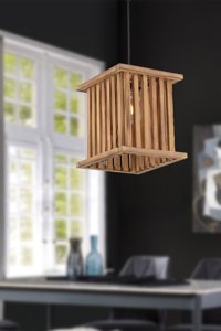 Bby Home & Desıgn Cheta Tekli Siyah Sarkıt Modern Hasır Salon-Oturma Odası Avize