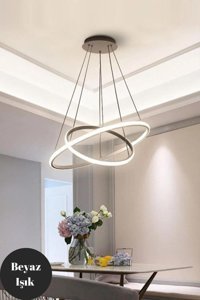 Eglo Pompeya Tekli Siyah Modern Çelik Salon-Oturma Odası Avize