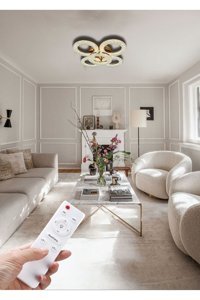 Luna Lighting 484008 Tekli Siyah Sarkıt Modern Metal Salon-Oturma Odası Avize