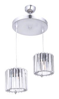 Homing Tekli Gri Sarkıt Modern Kumaş Salon-Oturma Odası Avize
