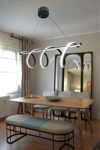 Ladco Aydınlatma A-520-3-R 3'lü Siyah Küre Modern Alüminyum Salon-Oturma Odası Avize