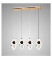 Vk Home Aydınlatma Begonya 3'lü Siyah Sarkıt Modern Halat Salon-Oturma Odası Avize