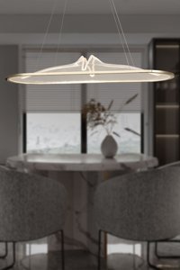 Apliqa Sabrina 3'lü Beyaz Sarkıt Modern Metal Salon-Oturma Odası Avize