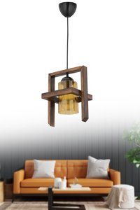 Bby Home & Desıgn Bonheur Tekli Siyah Sarkıt Modern Kumaş Salon-Oturma Odası Avize