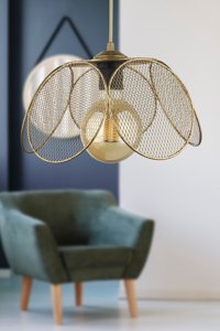 Begüsa Tekli Siyah Ledli Modern Alüminyum Salon-Oturma Odası Avize